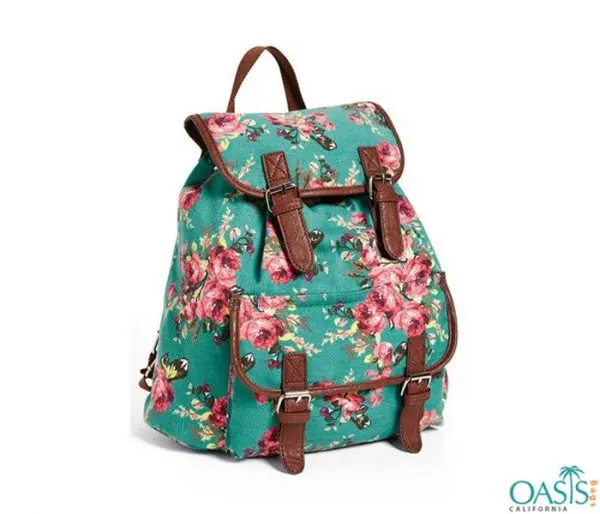 Floral Printed Backpack For Fashionable Girls Wholesale