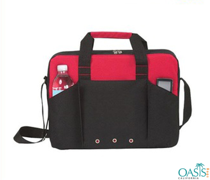 Executive Briefcase in Red and Black Wholesale