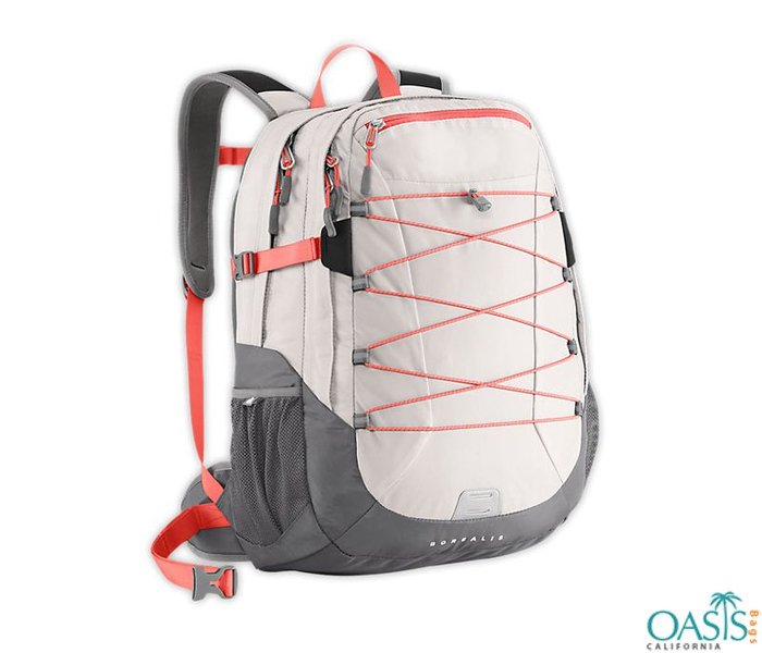 White and Grey Preppy Backpack Wholesale