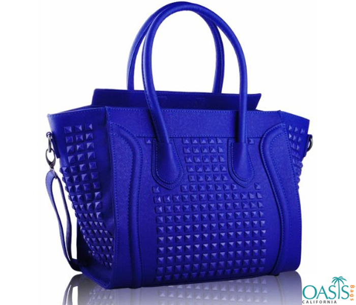 Bulk Aerofloat Blue Self Textured Ladies Bags Wholesale Supplier in USA, Australia, Canada, China