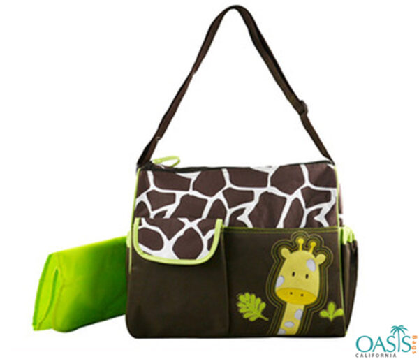 Animal Print Giraffe Motif Diaper Bag Wholesale