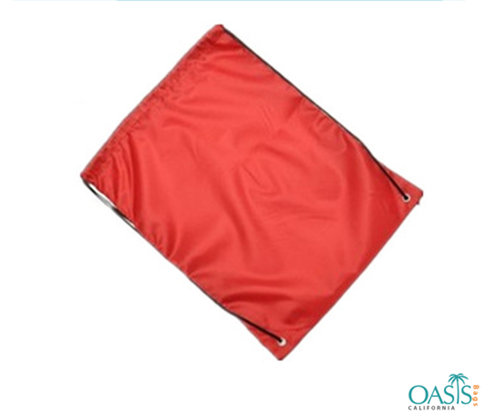 Bright Red Drawstring Promo Bag Wholesale