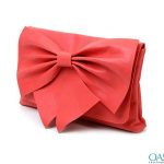 Classy Bow Coral Clutch Bag Wholesale