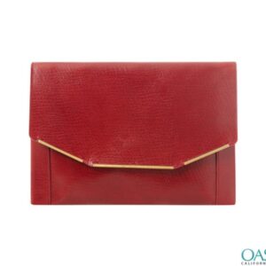 Classic Leather Red Clutch Bag Wholesale