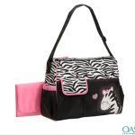 Ebony Ivory Diaper Bag with Zebra Motif Wholesale