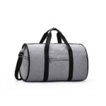 grey gloss duffle bags