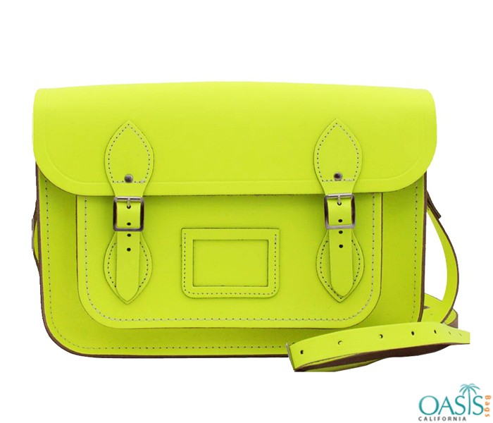 Bulk Pop Green Custom Private Label Satchel Bags Wholesale Manufacturer in USA, Canada, Australia