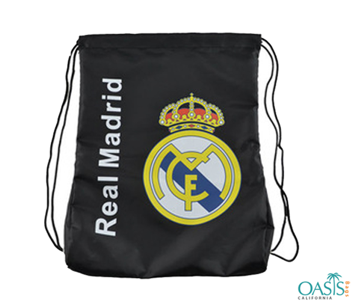 Real Madrid Black Drawstring Bag Wholesale