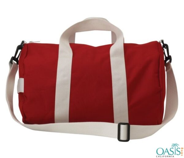 Bulk Red and White Custom Private Label Gym Bags Wholesale Manufacturer in USA, Canada, Australia
