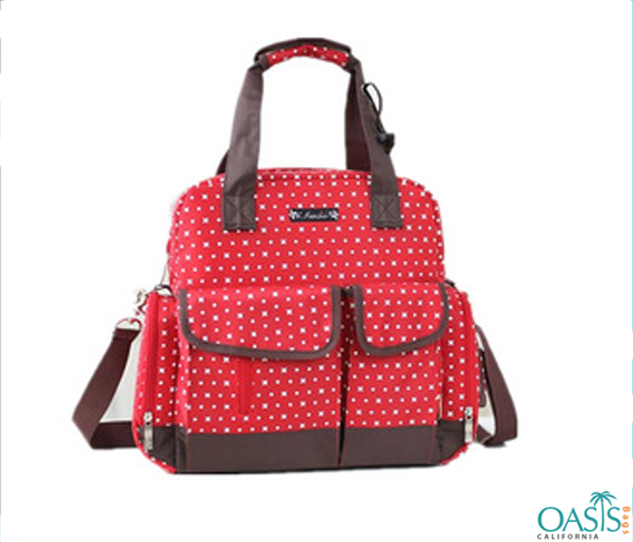 Bubbly Pink Dotty Baby Diaper Bags Wholesale