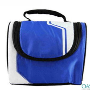 White and Blue Portable Cooler Bag Wholesale