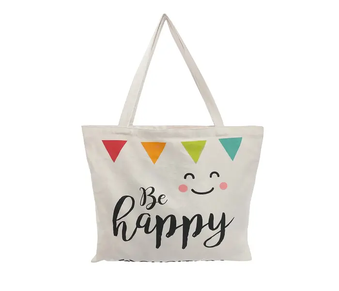 Smiley Cotton Tote Bag Cotton Tote Bag Smiley Face Graphic -  Norway