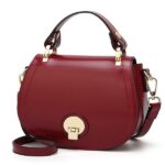 shiny red leather mini shoulder handbag suppliers