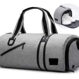 round gym bag with shoe compartment