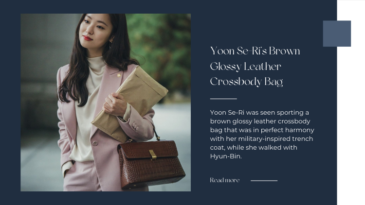 Yoon Se-Ri’s Brown Glossy Leather Crossbody Bag