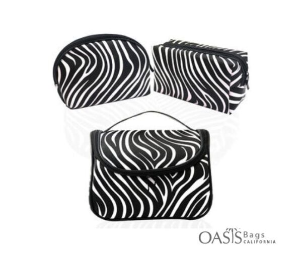 black and white pouch bag