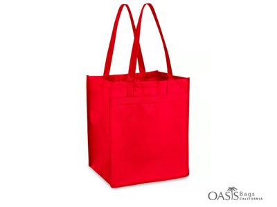 red reusable shopping bag