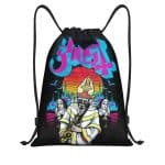 Ghost Halloween Vintage Drawstring Bags Manufacturer