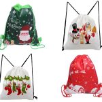 christmas printed drawstring suppliers