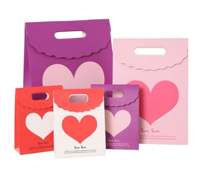 heart shape printed paper bag vendors