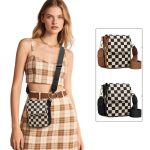 checkered mini crossbody sling bag suppliers