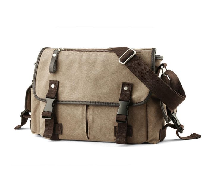 casual unisex canvas messenger bag supplier